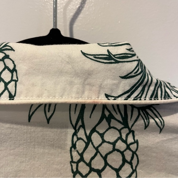 Desmond & Dempsey “Howie” pineapple print cotton pajama set - Picture 6 of 6